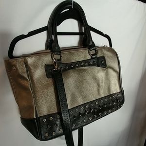 Silver and Black bag